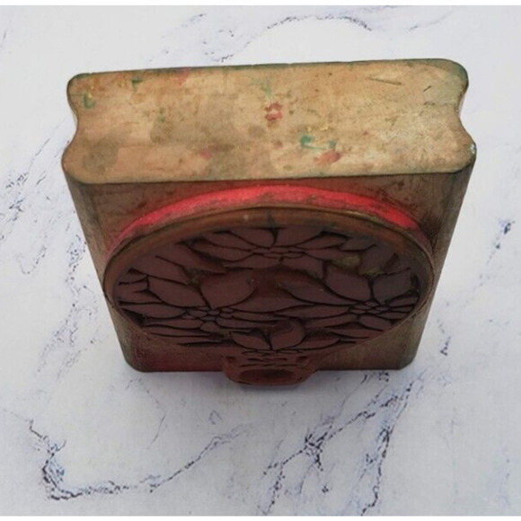 Rubber Stampede Posh Impressions Poinsettia Ornament Wood Mounted Rubber Stamp - Picture 4 of 9